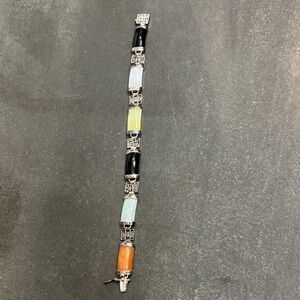 Vintage ornate bracelet stamped on back